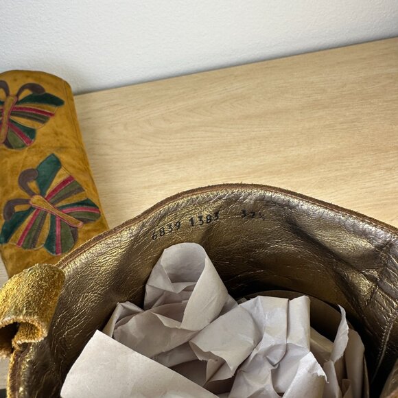 Rare FW 2002 Dolce & Gabbana Suede Butterfly Knee High Boots - Picture 7 of 9